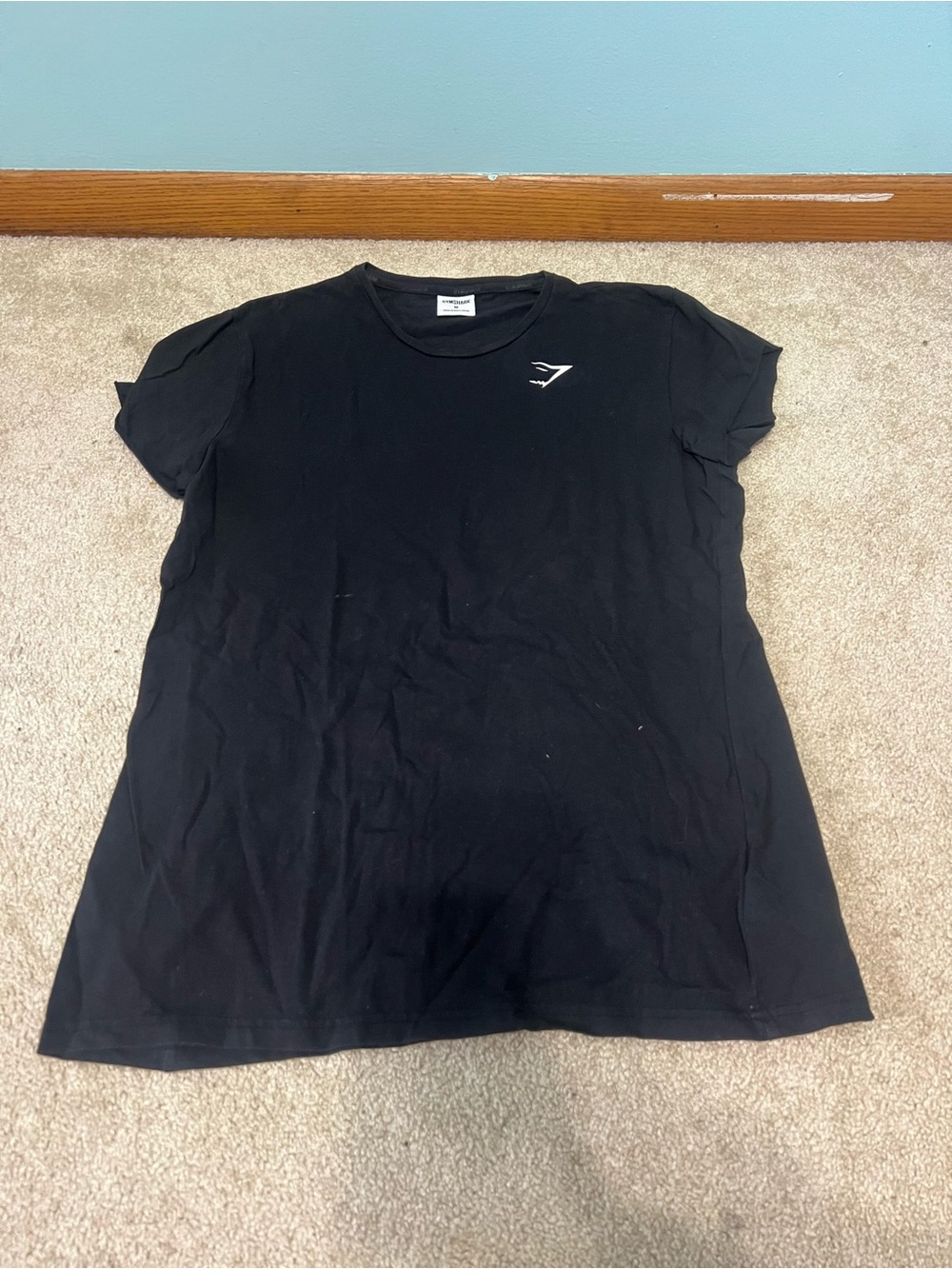 Gymshark Black Short Sleeve Crew Tee with Logo